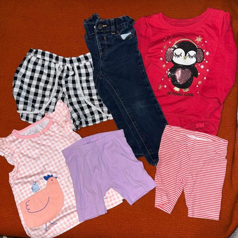 Multiples Kids Clothing Set - Pink, Purple, Black